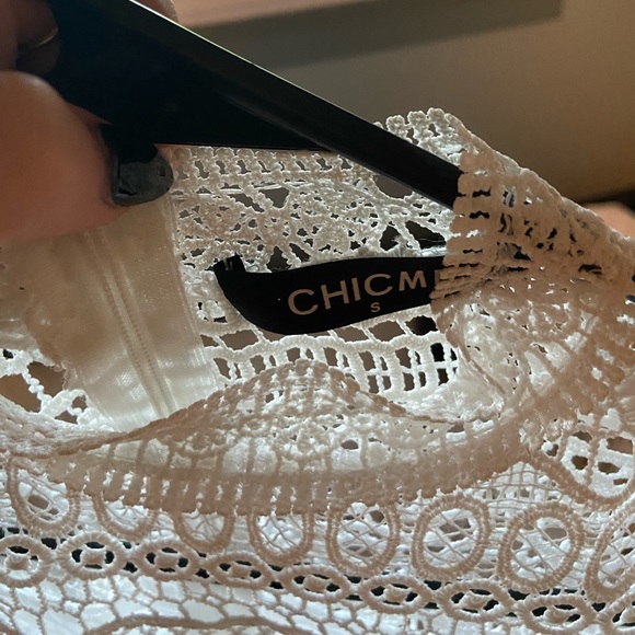 White Allover Lace Dress - Picture 2 of 8